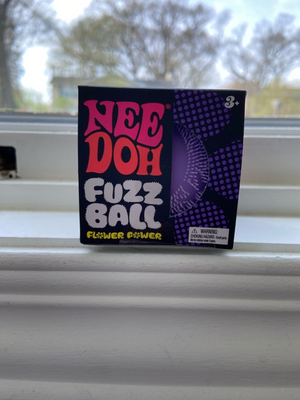 NeeDoh Fuzz Ball Plush Stress Toy - Purple Flower Power!